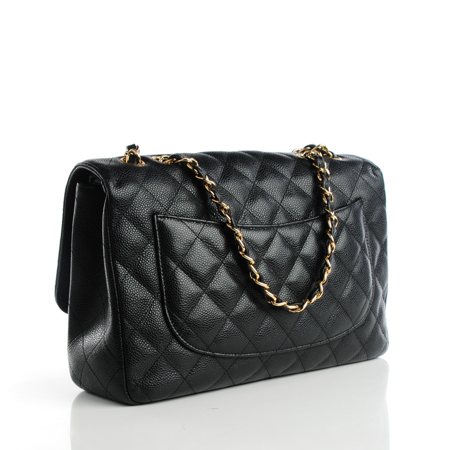 Chanel Caviar Quilted Jumbo Single Flap Black 3 of 7