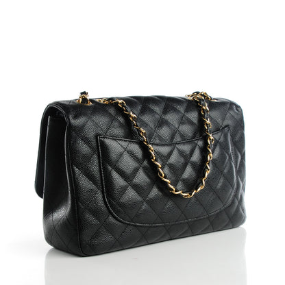 Chanel Caviar Quilted Jumbo Single Flap Black 3 of 7