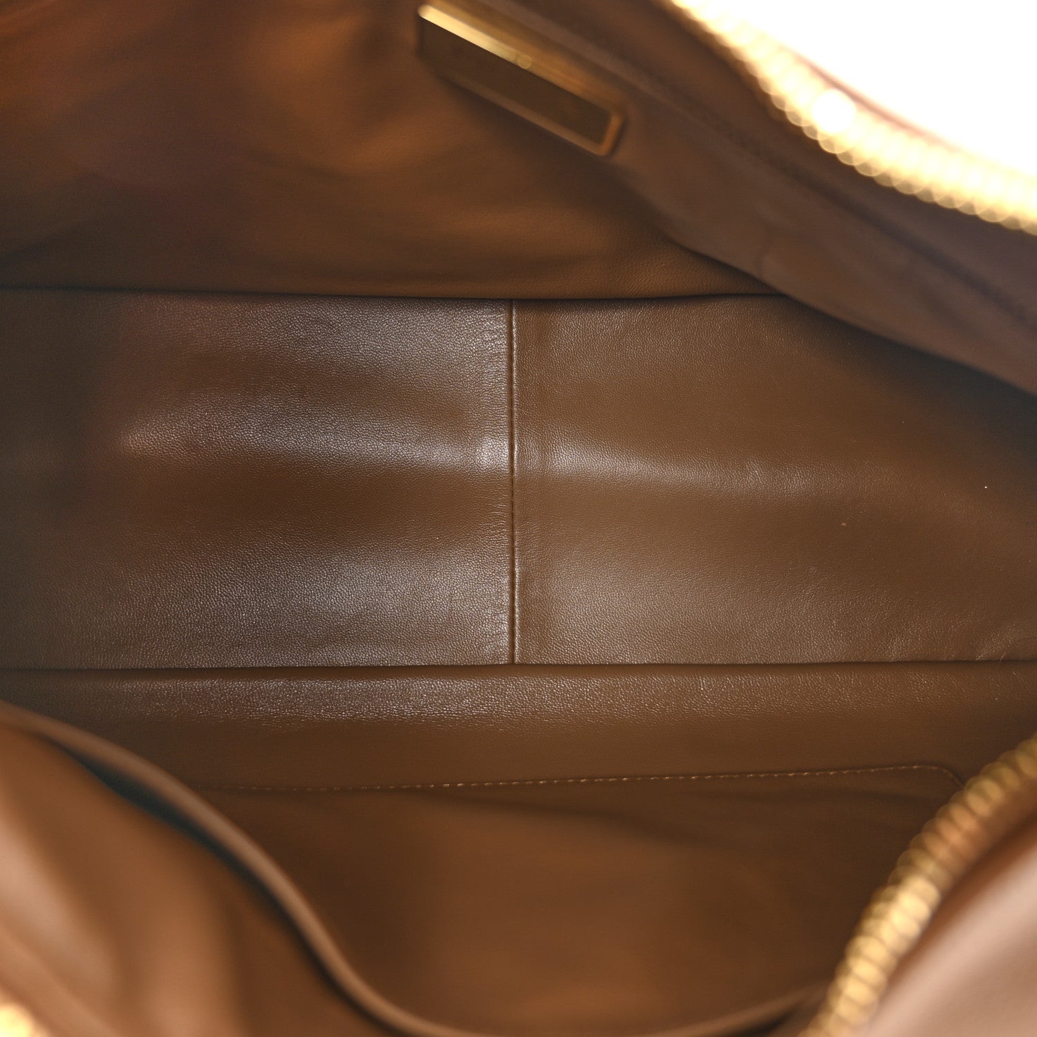 Prada Soft Calfskin Large Aimée Shoulder Bag Caramel 5 of 11