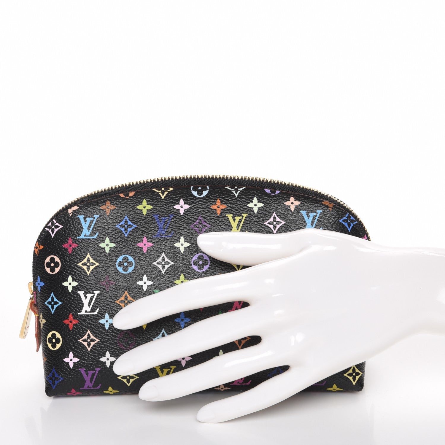 Louis Vuitton Monogram Multicolor Cosmetic Pouch Black Grenade 2 of 8