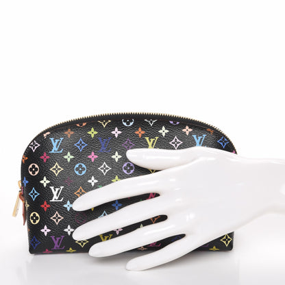 Louis Vuitton Monogram Multicolor Cosmetic Pouch Black Grenade 2 of 8