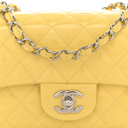 Chanel Patent Quilted Mini Rectangular Flap Yellow 8 of 12