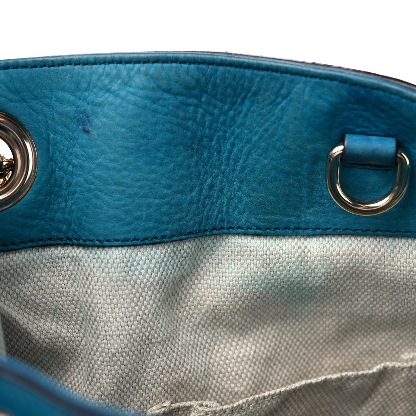 Vitello Range Medium Soho Chain Shoulder Bag Deep Cobalt