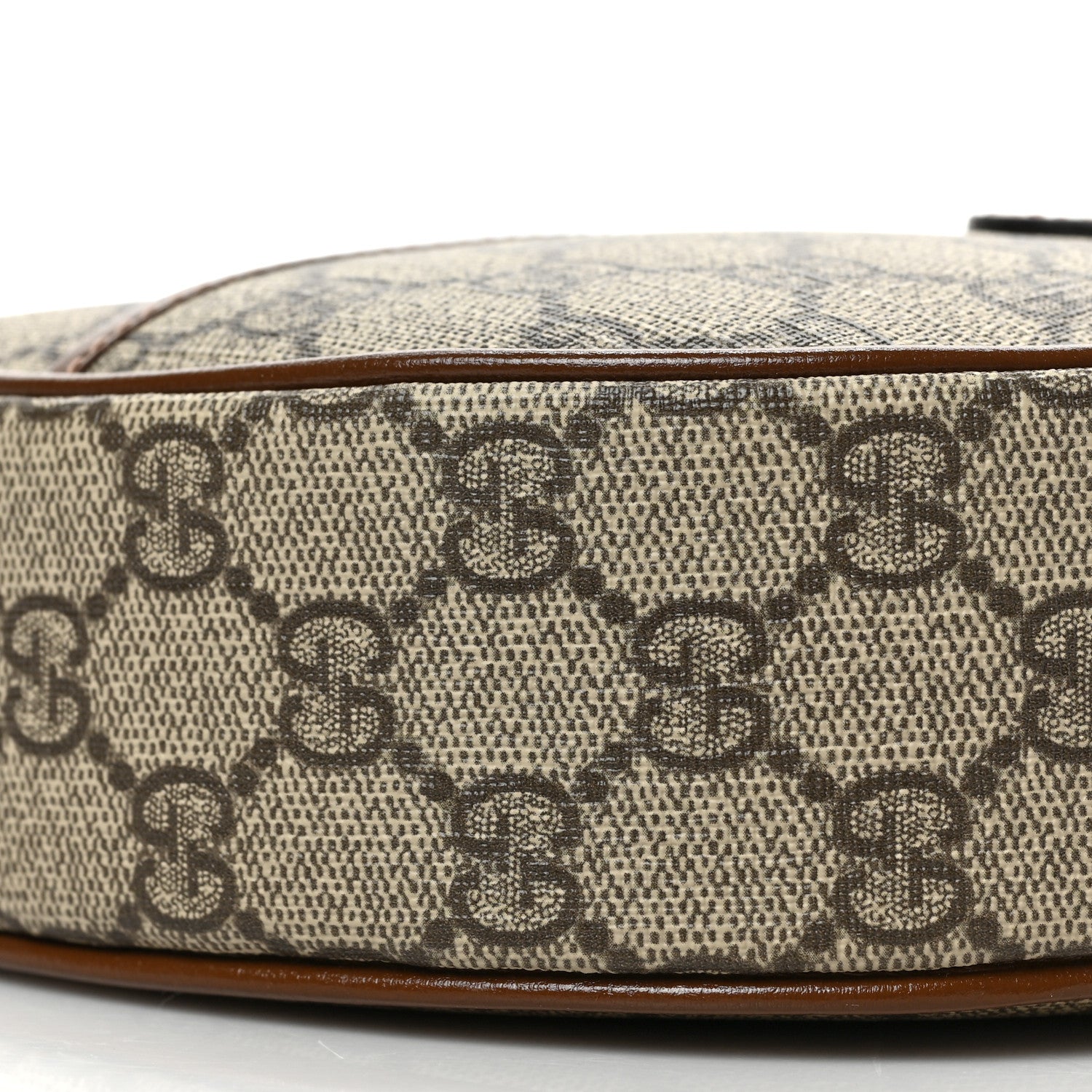 Gucci GG Supreme Monogram Azalea Calfskin Mini Retro Interlocking G Half Moon Bag Beige Ebony Brown Sugar 6 of 7