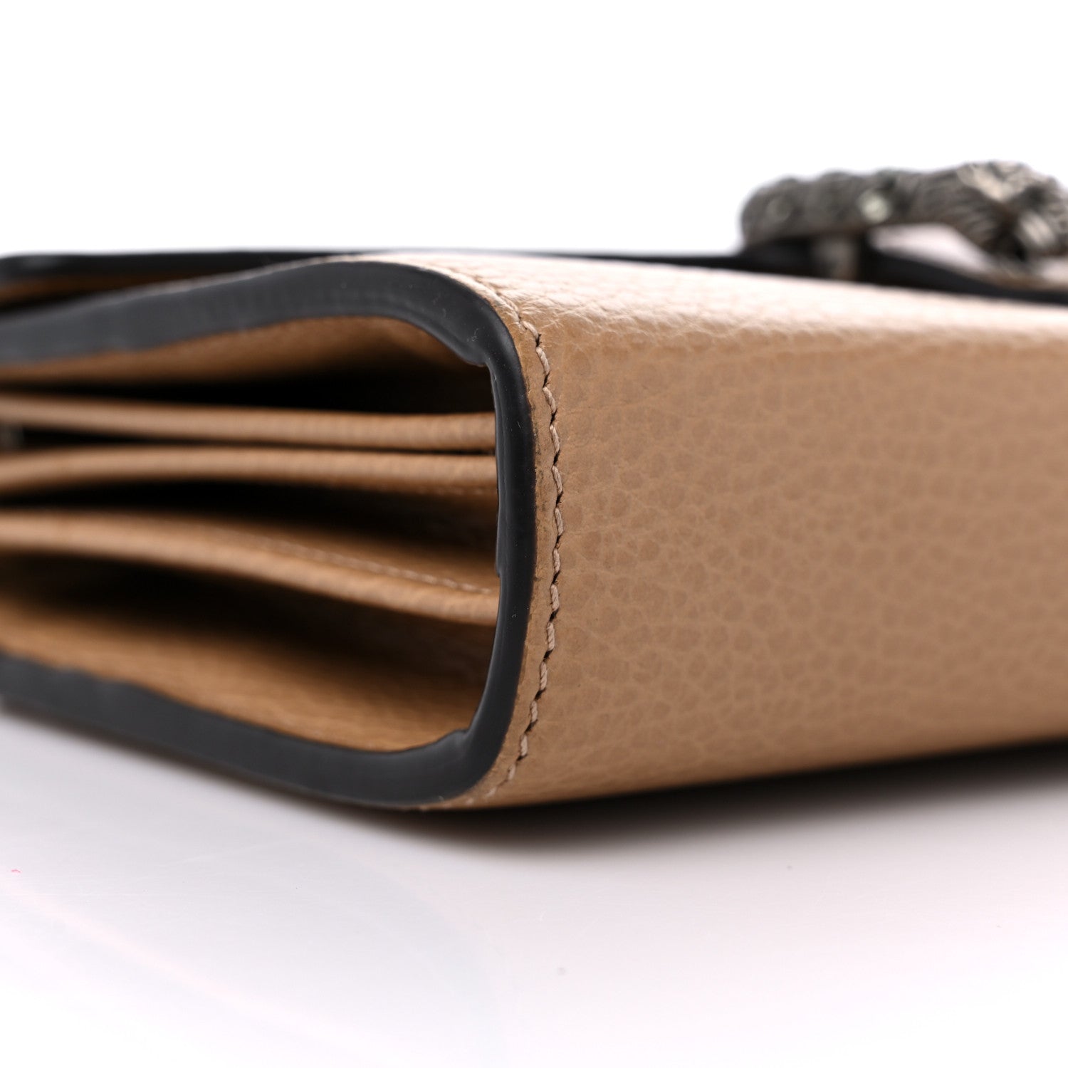Gucci Dollar Calfskin Crystal Mini Dionysus Chain Wallet Natural Tan Black Diamond 8 of 13