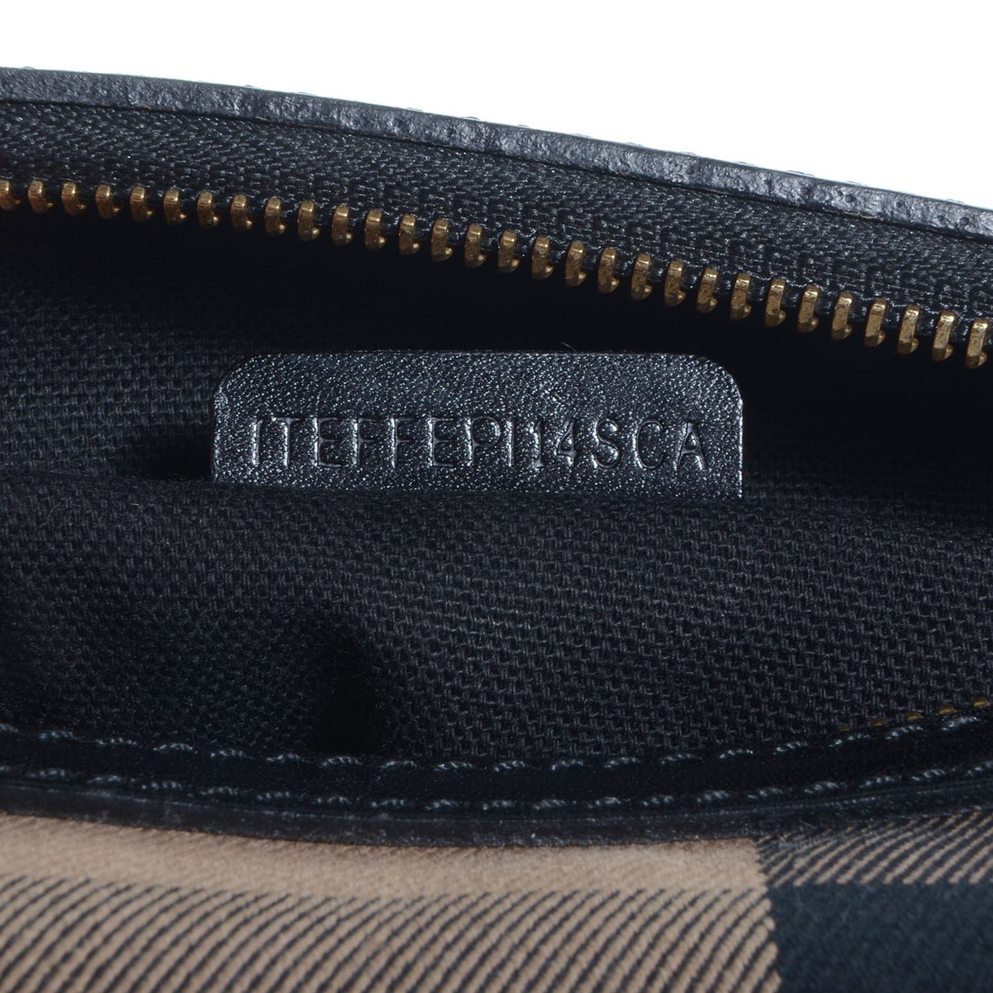 House Check Bridle Calfskin Medium Bowling Bag Black
