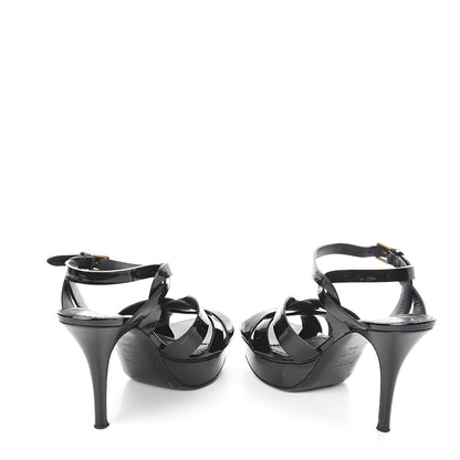 Saint Laurent Patent Tribute 75 Platform Sandals 38.5 Black 5 of 10