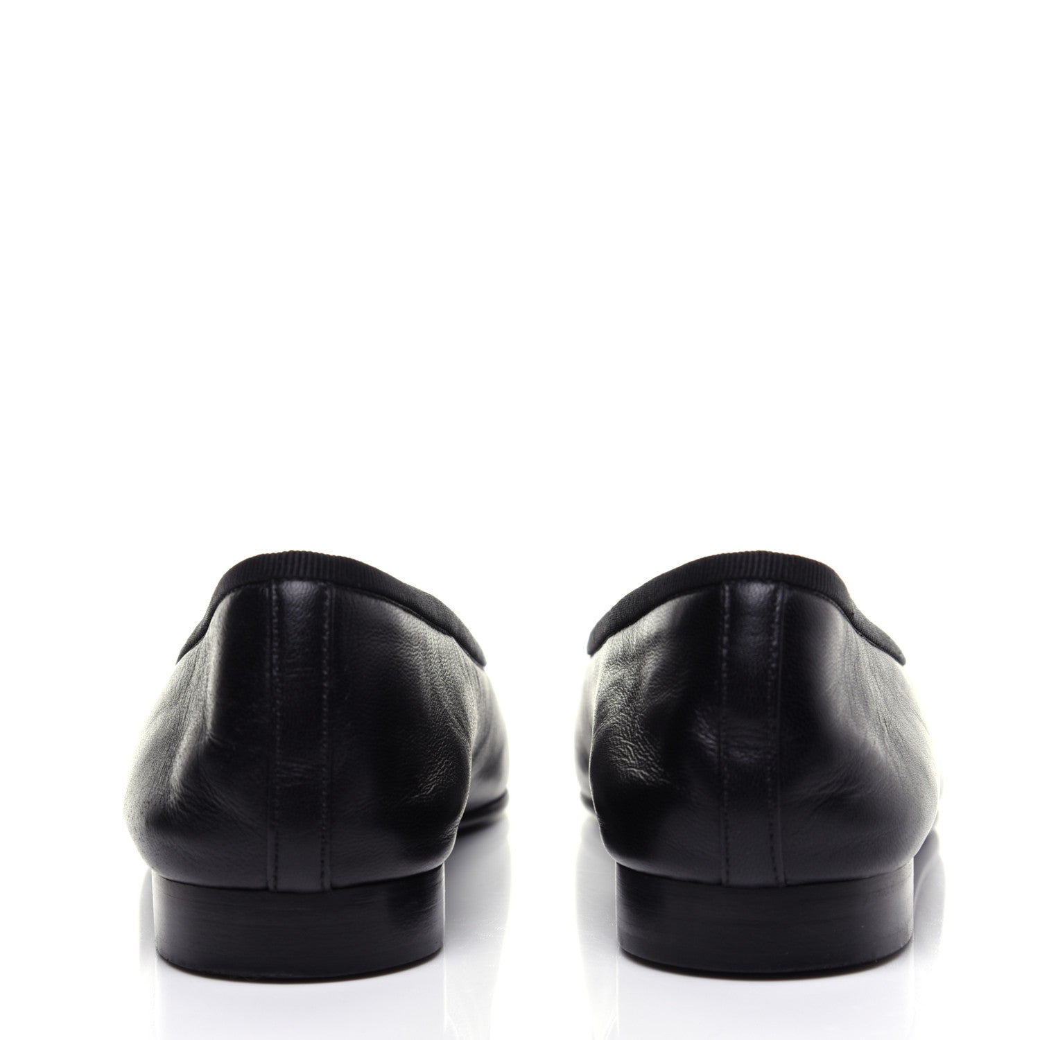 Chanel Lambskin Patent Calfskin CC Cap Toe Ballerina Flats 36 Black 5 of 14