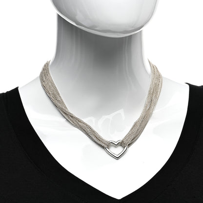 Tiffany Sterling Silver Heart Multi Chain Toggle Necklace 2 of 4