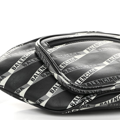Balenciaga Smooth Calfskin Losange Monogram Explorer Belt Bag Black Grey 9 of 10