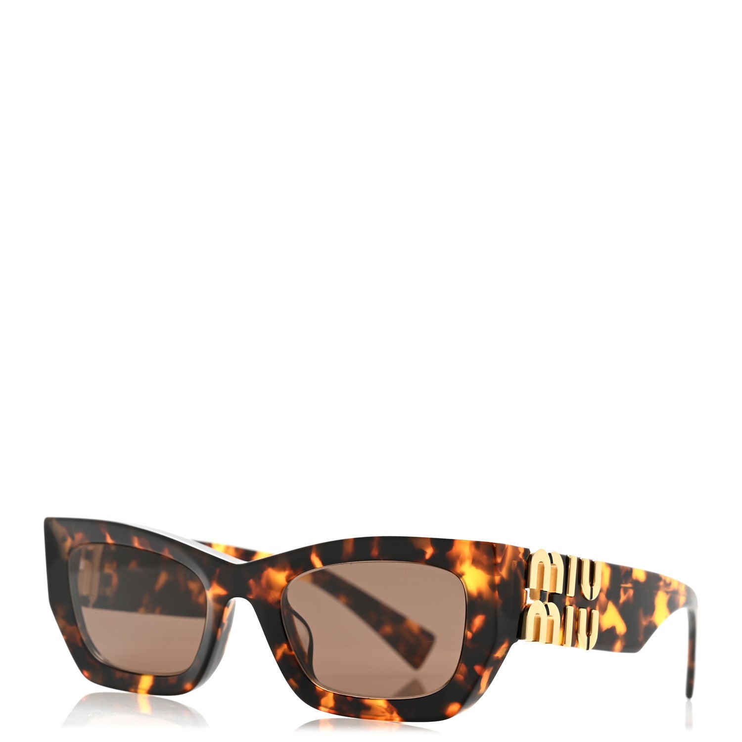 Miu Miu Acetate Miu Glimpse Sunglasses SMU 09WS Havana 1 of 8
