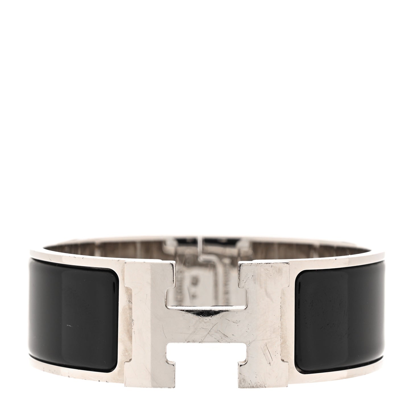 Enamel Wide Clic Clac H Bracelet PM Black