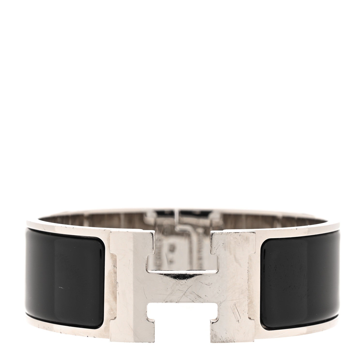 Hermes Enamel Wide Clic Clac H Bracelet PM Black 1 of 6