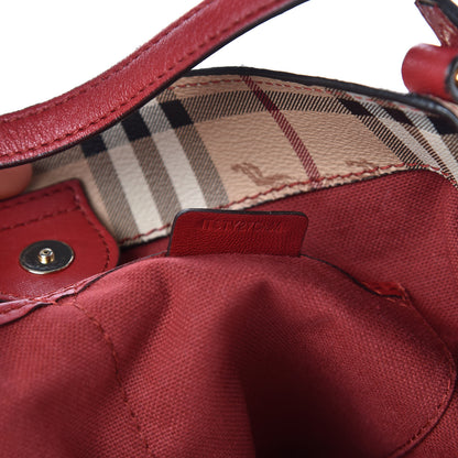 Burberry Haymarket Check Small Canterbury Tote Red 8 of 16