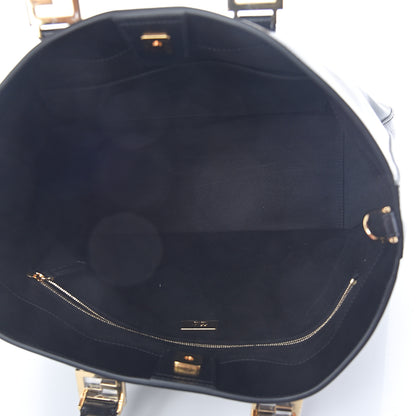 Fendi Vitello Glacier Medium FF Tote Black 4 of 8