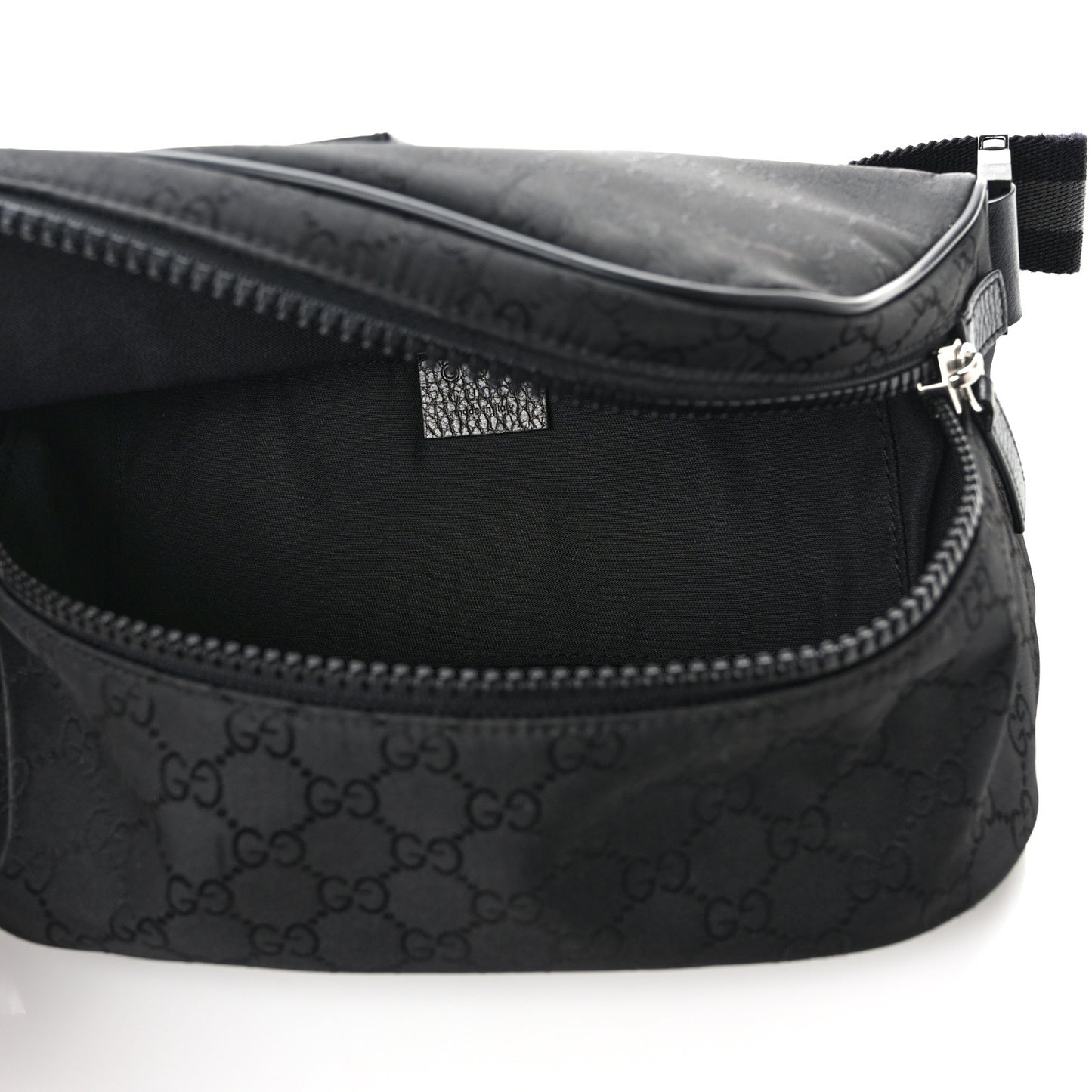Nylon Monogram Fanny Pack Belt Bag Black