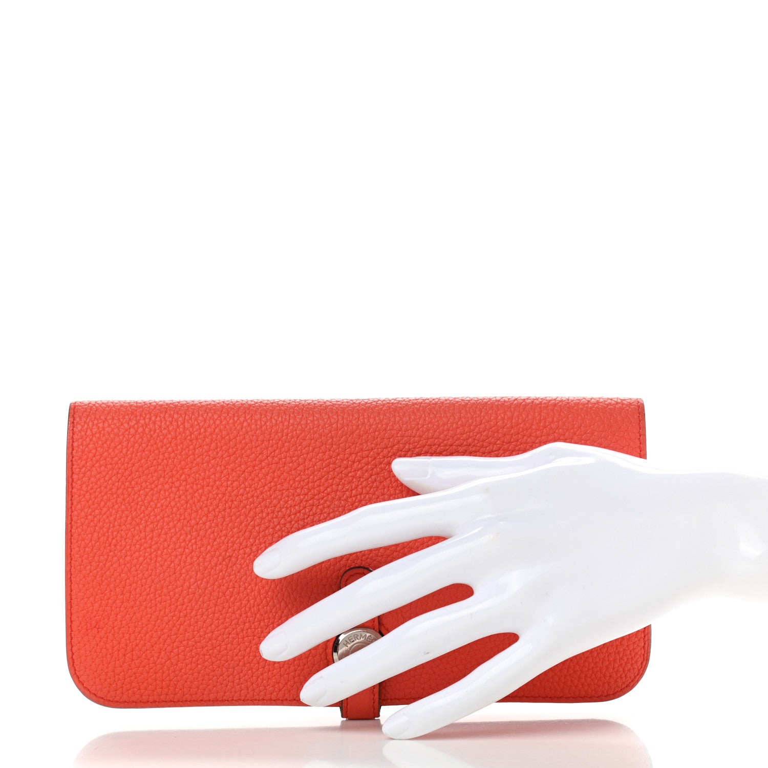 Hermes Togo Dogon Recto Verso Wallet Orange Poppy 2 of 7