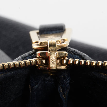 Saint Laurent Leather Medium Downtown Tote Midnight Blue 9 of 9