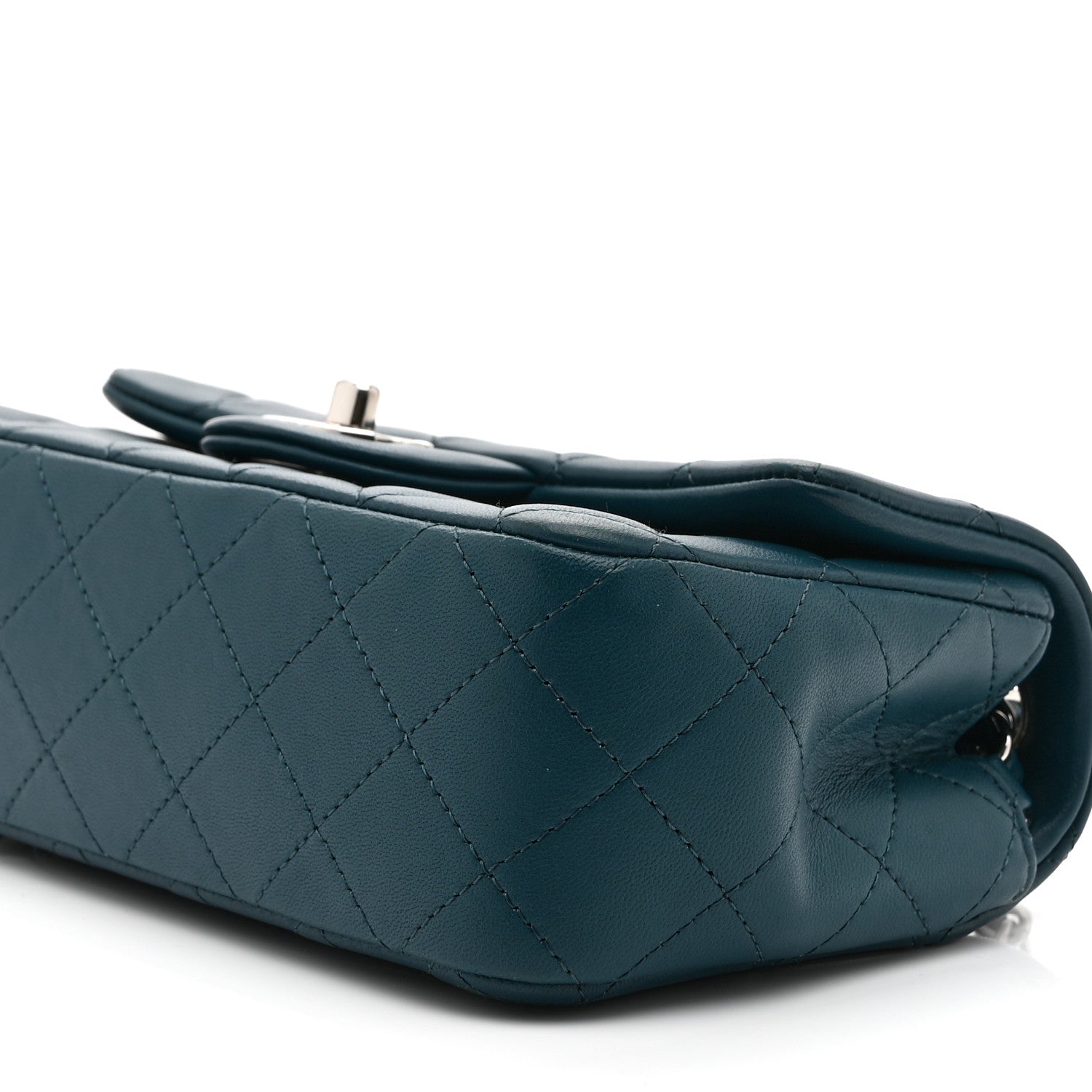 Chanel Lambskin Quilted Mini Rectangular Flap Dark Blue 10 of 10