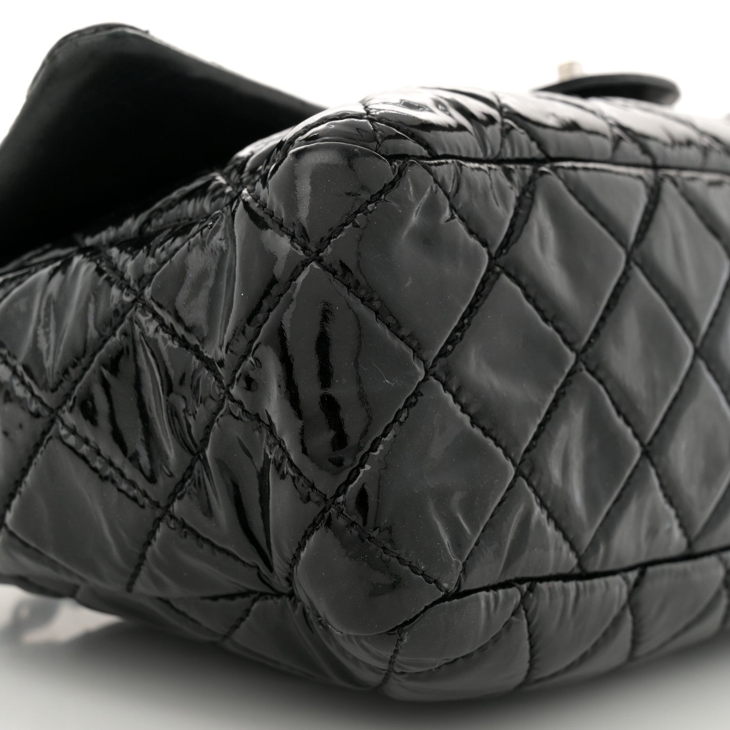 Chanel Patent Quilted Jumbo Single Flap Black 9 of 12