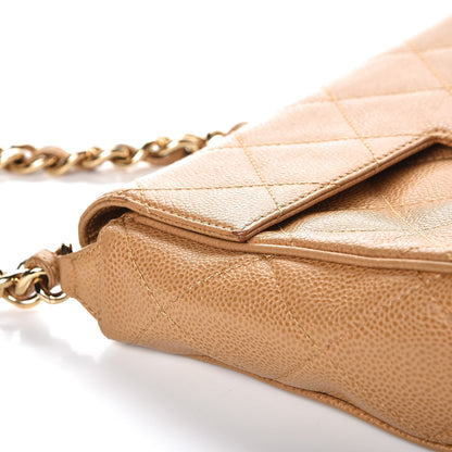 Chanel Caviar Quilted Medium Single Flap Beige 15 of 17