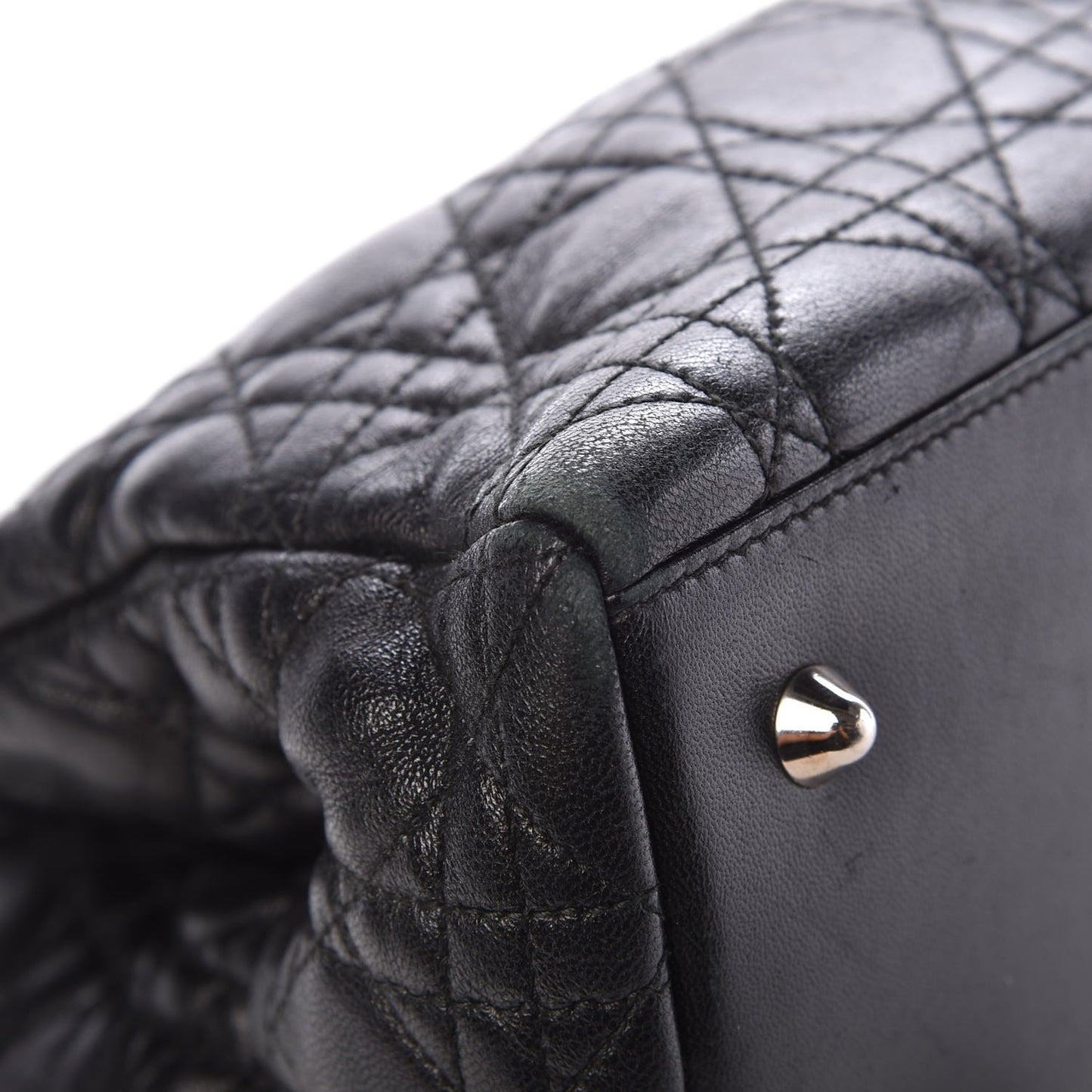 Lambskin Cannage Lady Dior Shoulder Bag Black