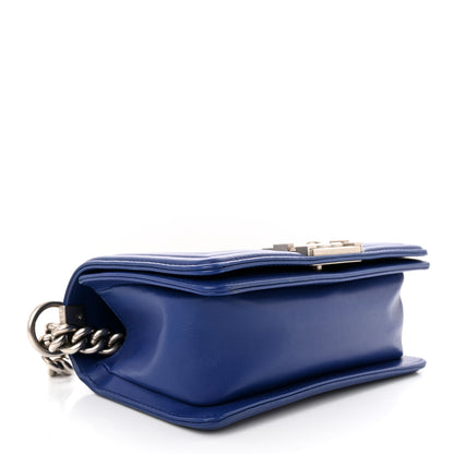 Chanel Snakeskin Small Boy Flap Blue 4 of 11