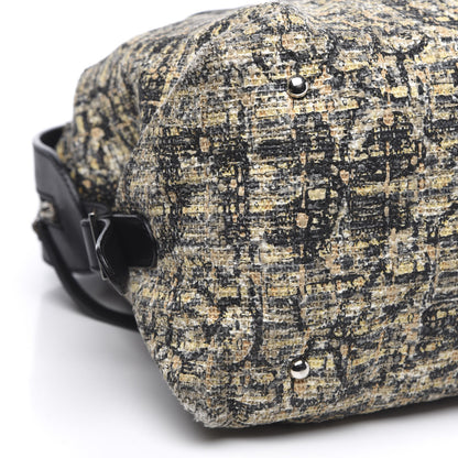 Chanel Tweed Lambskin Large Bowler Black 8 of 10