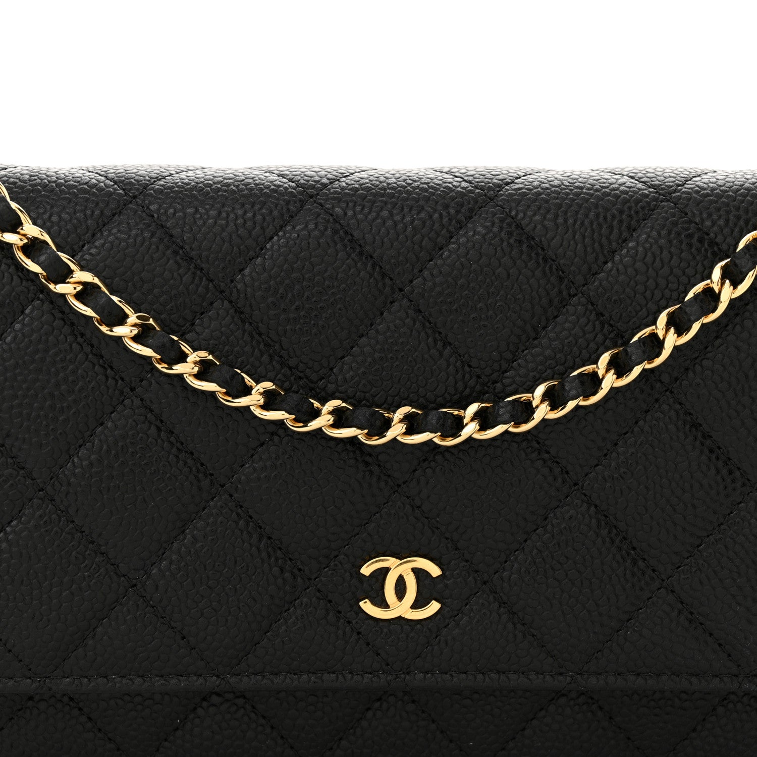 Chanel Caviar Quilted Wallet On Chain WOC Black 9 of 12