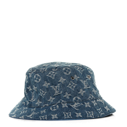 Louis Vuitton Monogram Denim Transformable Bob Bucket Hat 58 Blue 1 of 9