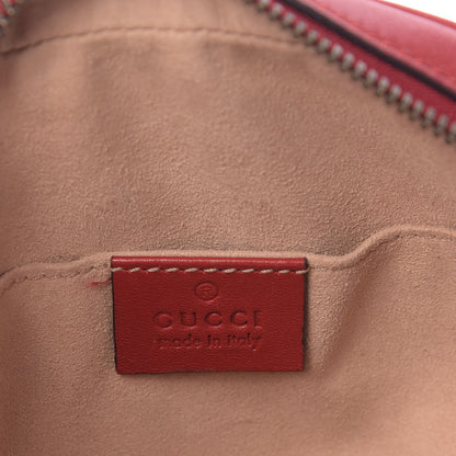 Gucci Calfskin Matelasse GG Marmont Belt Bag 85 34 Hibiscus Red 8 of 10