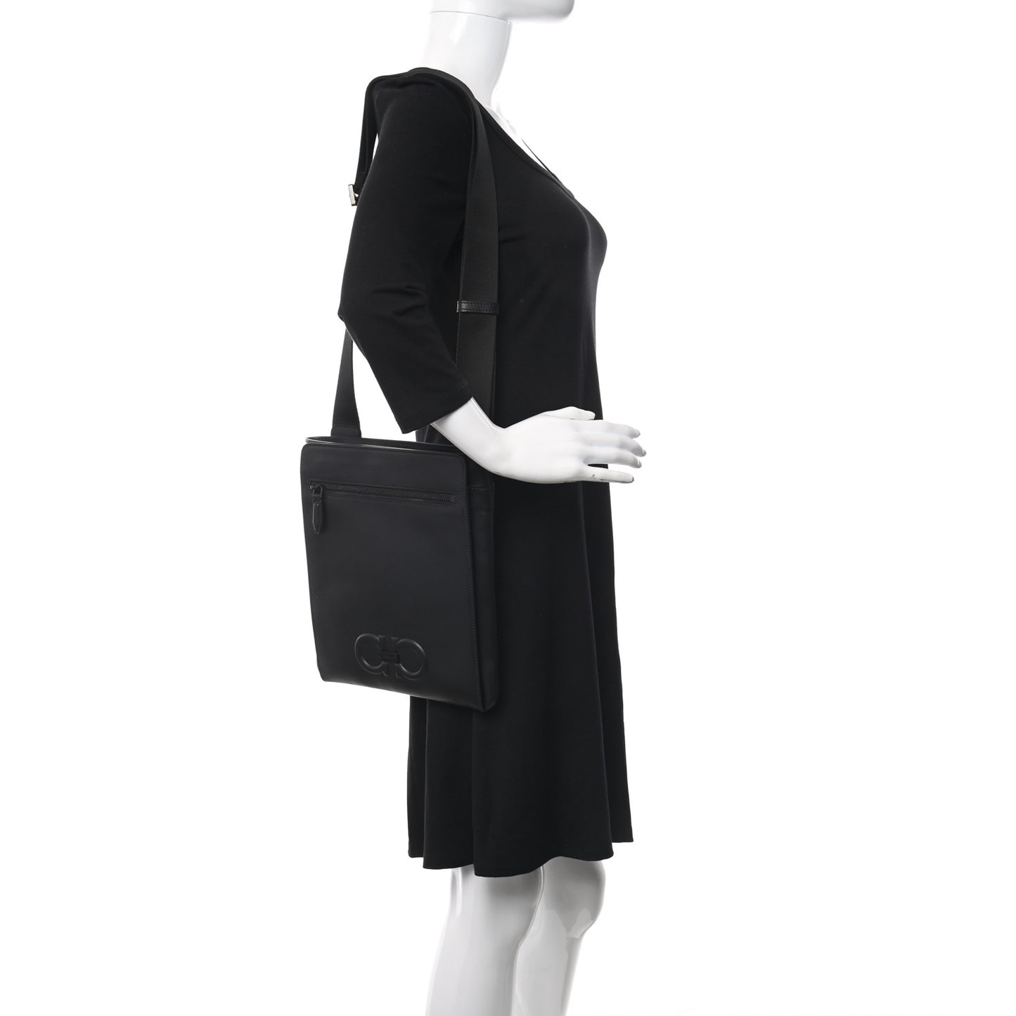 Calfskin Firenze Crossbody Bag Black