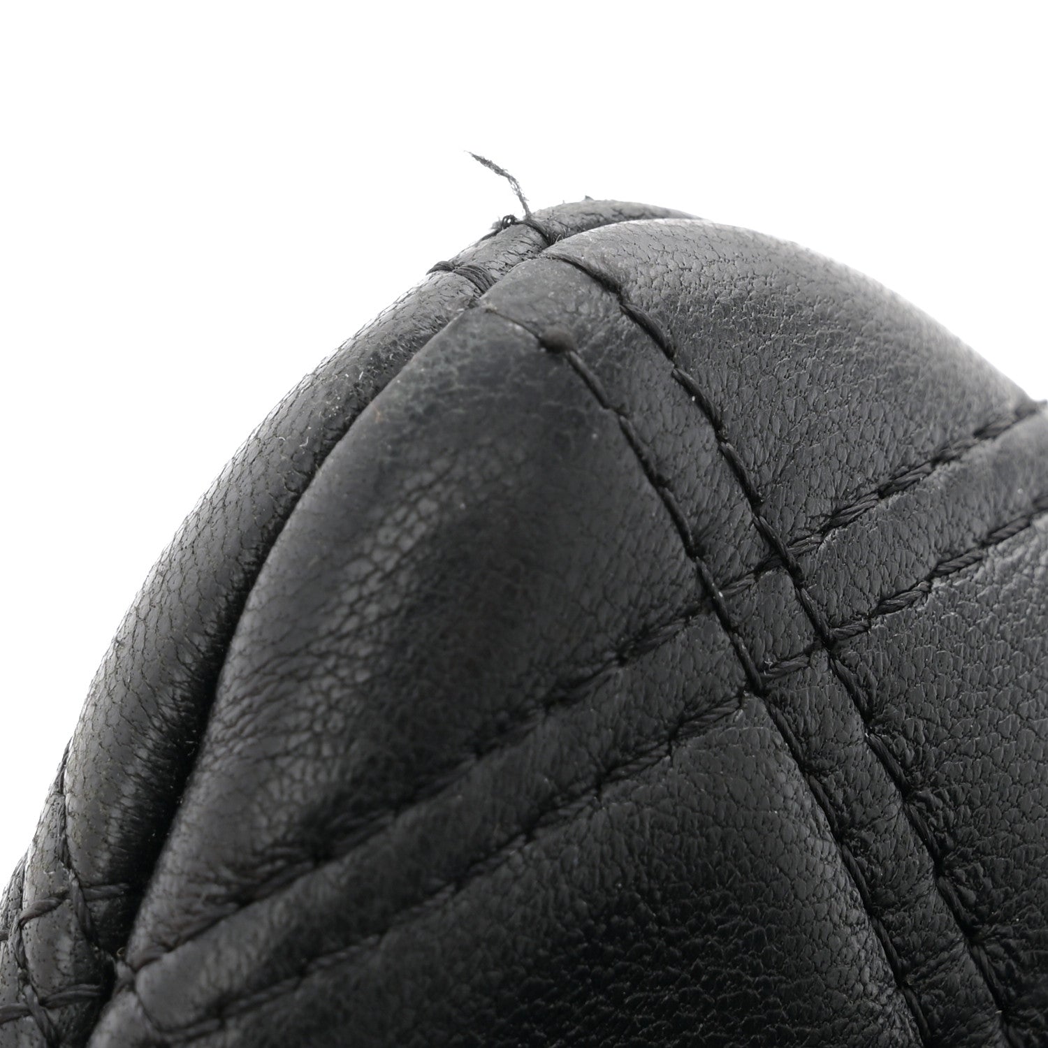 Chanel Lambskin Double Stitch Quilted Large Cosmetic Case Black 11 of 12