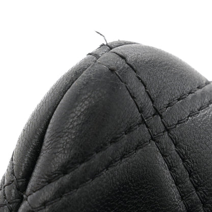 Chanel Lambskin Double Stitch Quilted Large Cosmetic Case Black 11 of 12