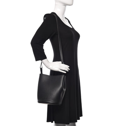Burberry London Grainy Calfskin Small Lorne Bucket Crossbody Black 2 of 10