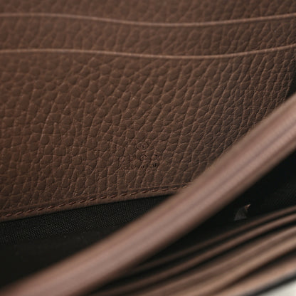 Gucci Dollar Calfskin GG Supreme Monogram GG Marmont Continental Wallet Old Rose Beige Ebony 6 of 9