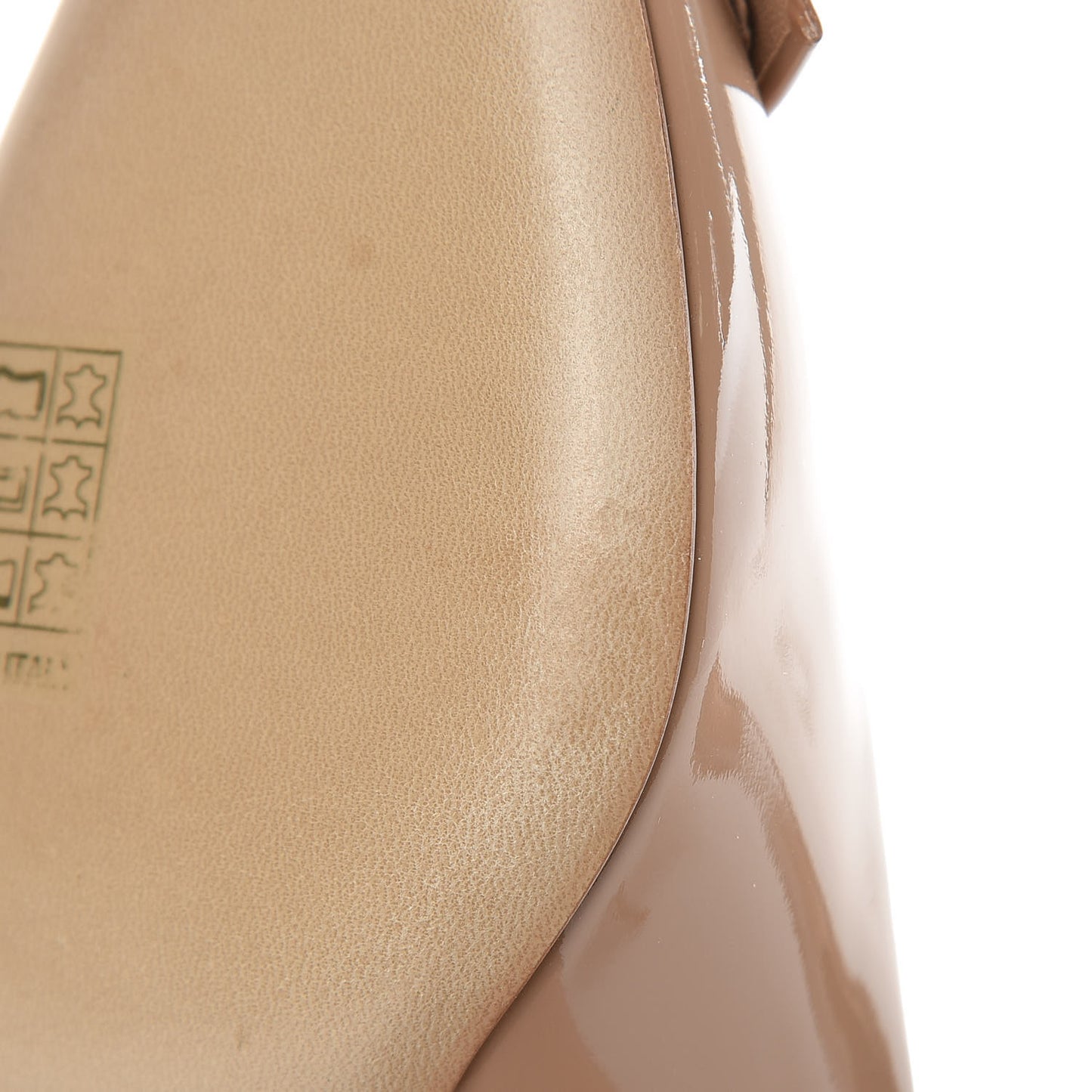 Patent Calfskin Fiancee Pumps 36.5 Ecru