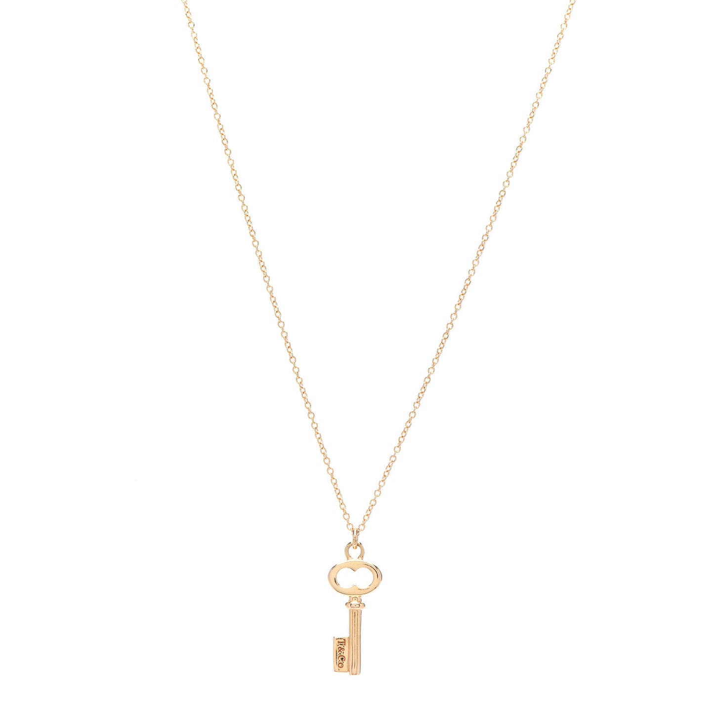 18K Yellow Gold Mini Key Pendant Necklace