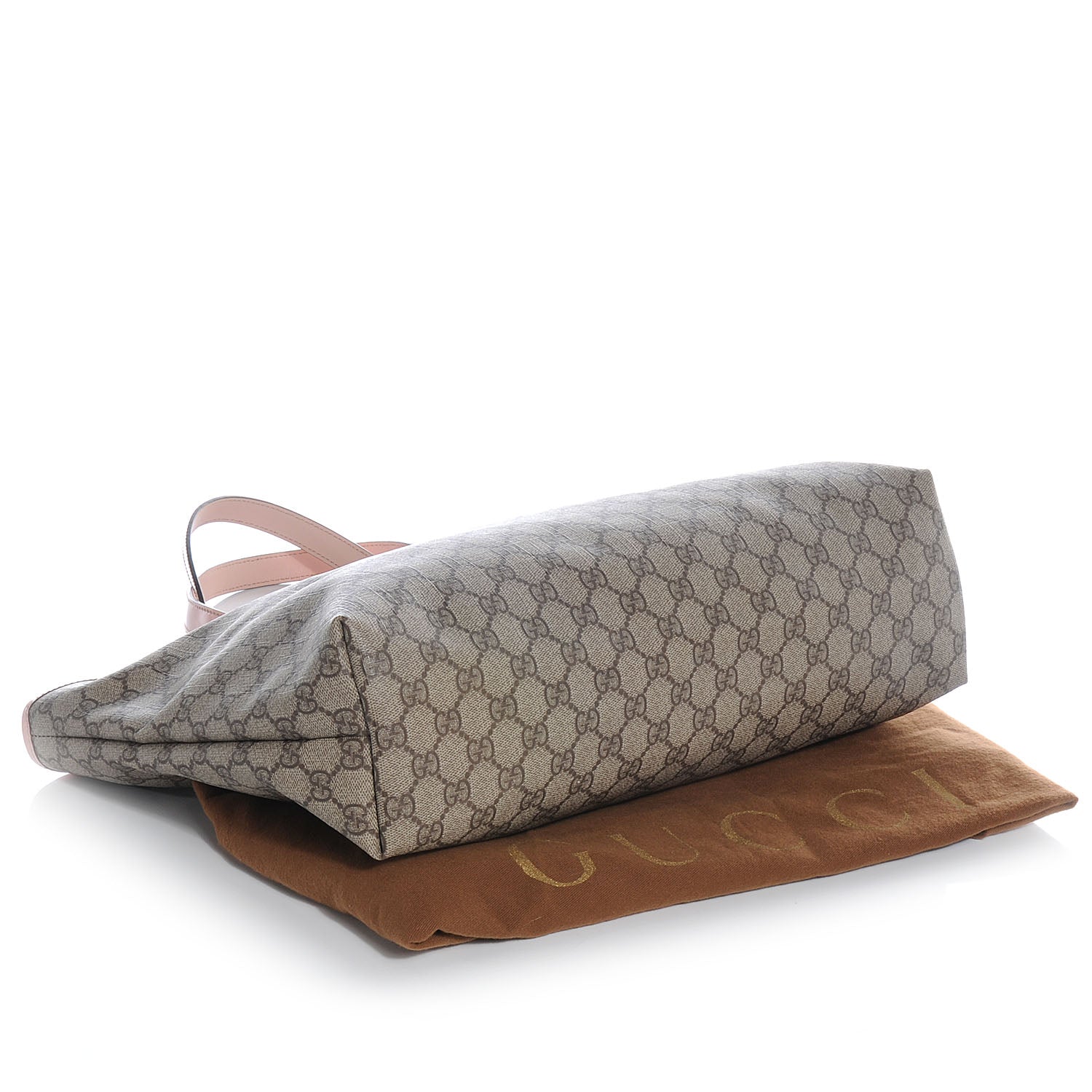 Gucci GG Supreme Monogram Medium Zippered Shopping Tote Pink 4 of 7
