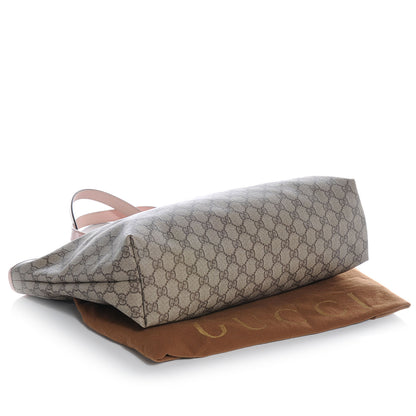 Gucci GG Supreme Monogram Medium Zippered Shopping Tote Pink 4 of 7