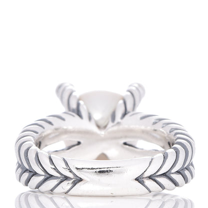 David Yurman Sterling Silver Diamond Pearl 10mm Cable Ring 51 5.75 4 of 5