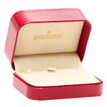 Mikimoto 18K Yellow Gold Akoya Cultured Pearl 5-5.5mm Stud Earrings 5 of 5