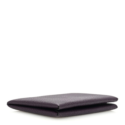 Hermes Epsom Calvi Card Case Raisin 4 of 7