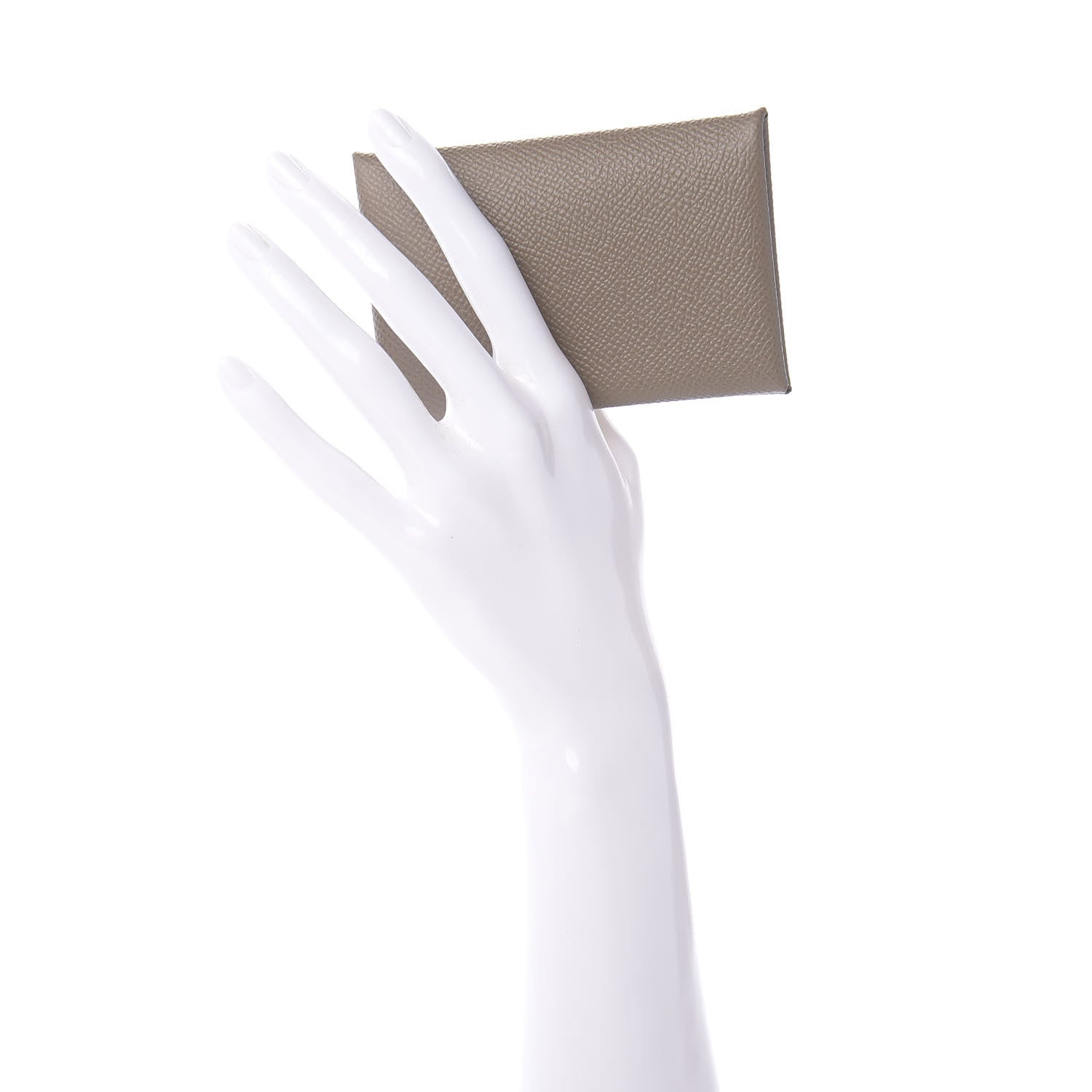 Hermes Epsom Calvi Card Case Etoupe 2 of 8