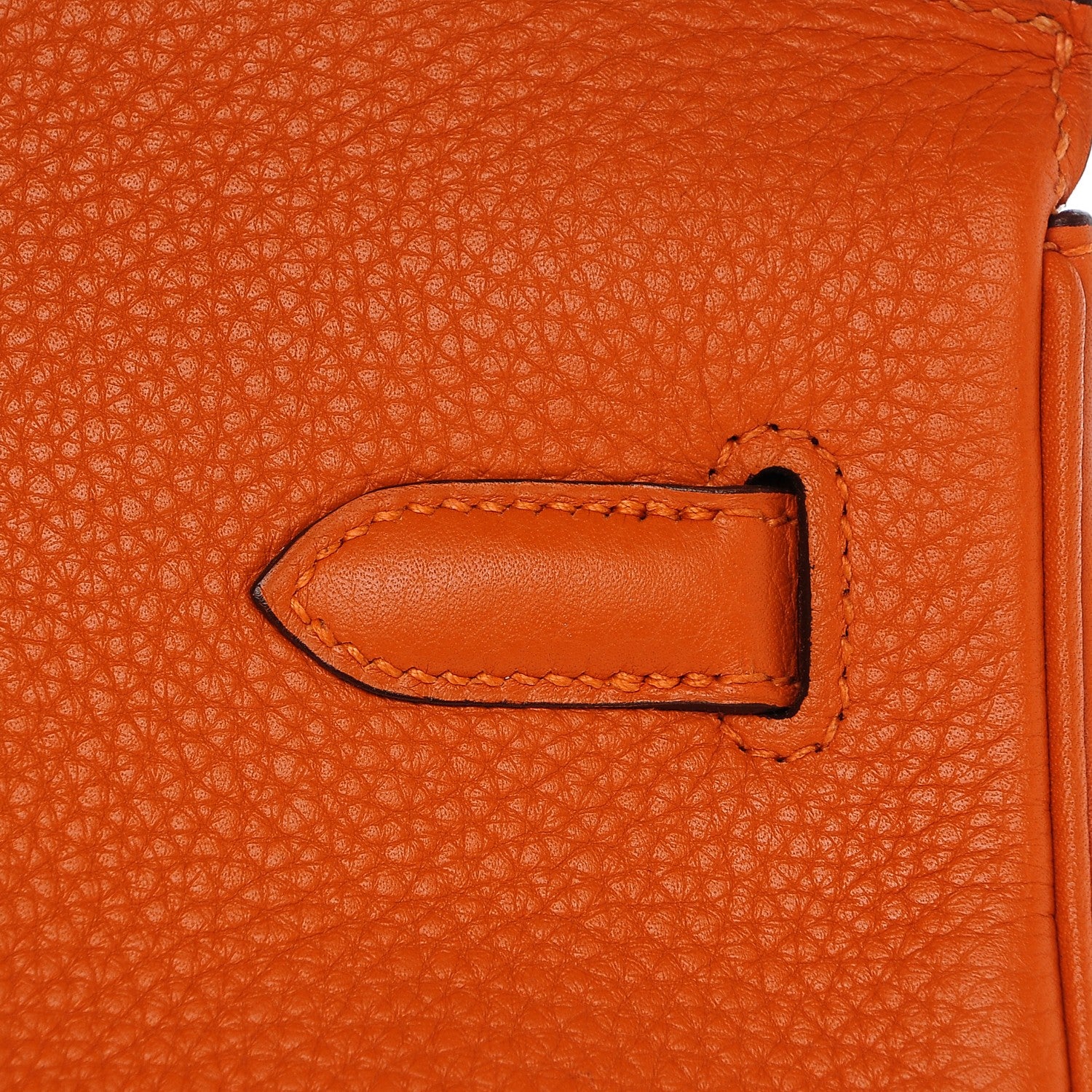 Hermes Taurillon Clemence Birkin 40 Orange 11 of 26