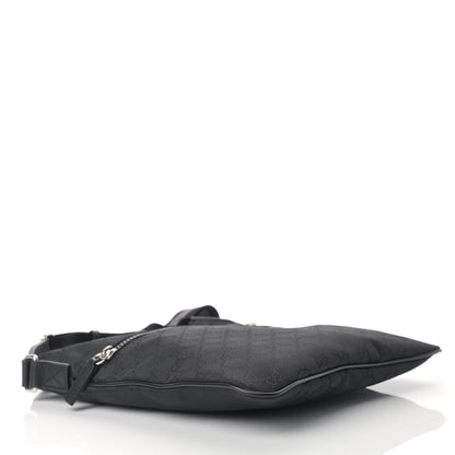 Gucci Nylon Monogram Medium Flat Messenger Bag Black 4 of 9