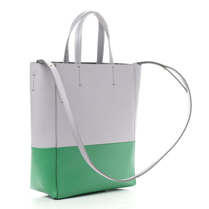 Celine Grained Calfskin Small Vertical Bi-Cabas Mineral Mint 3 of 10