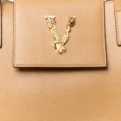 Versace Saffiano Virtus Tote Caramel 11 of 13
