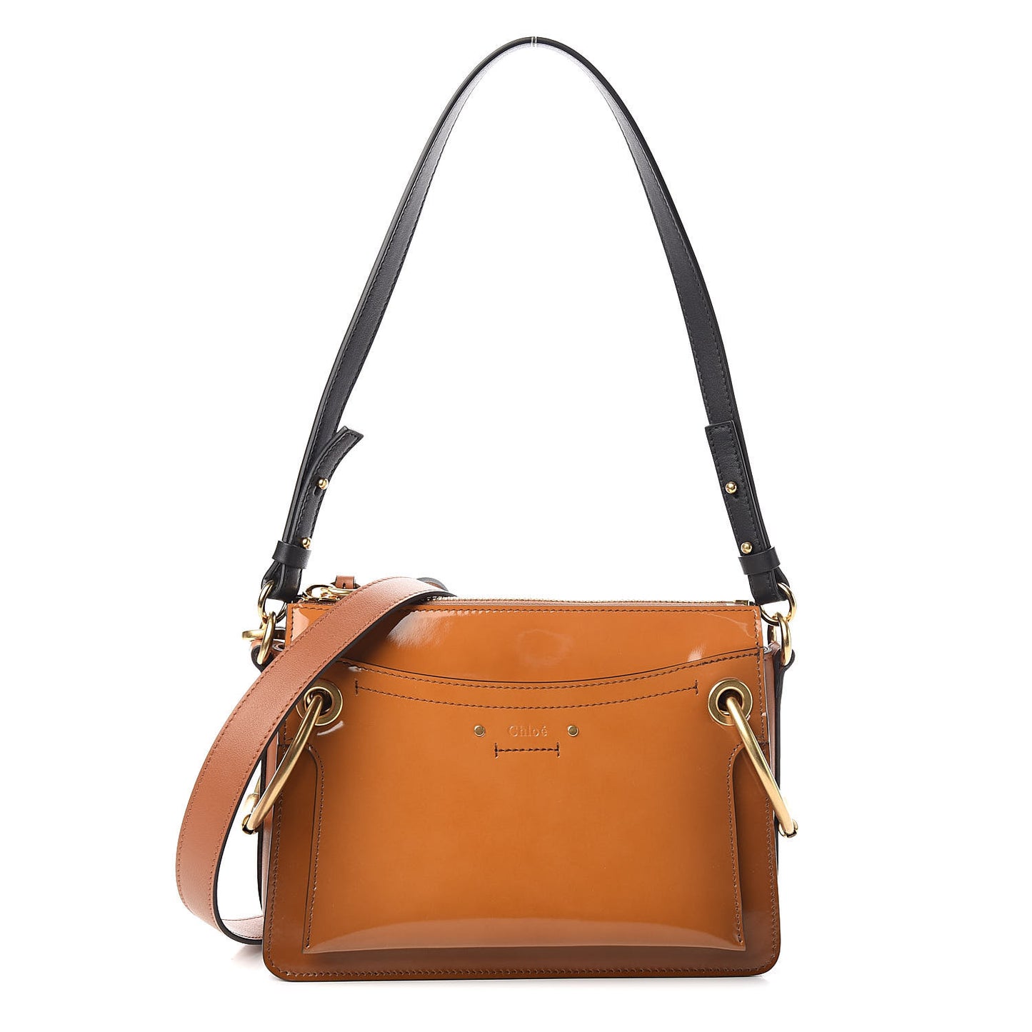 Patent Small Roy Bag Caramel
