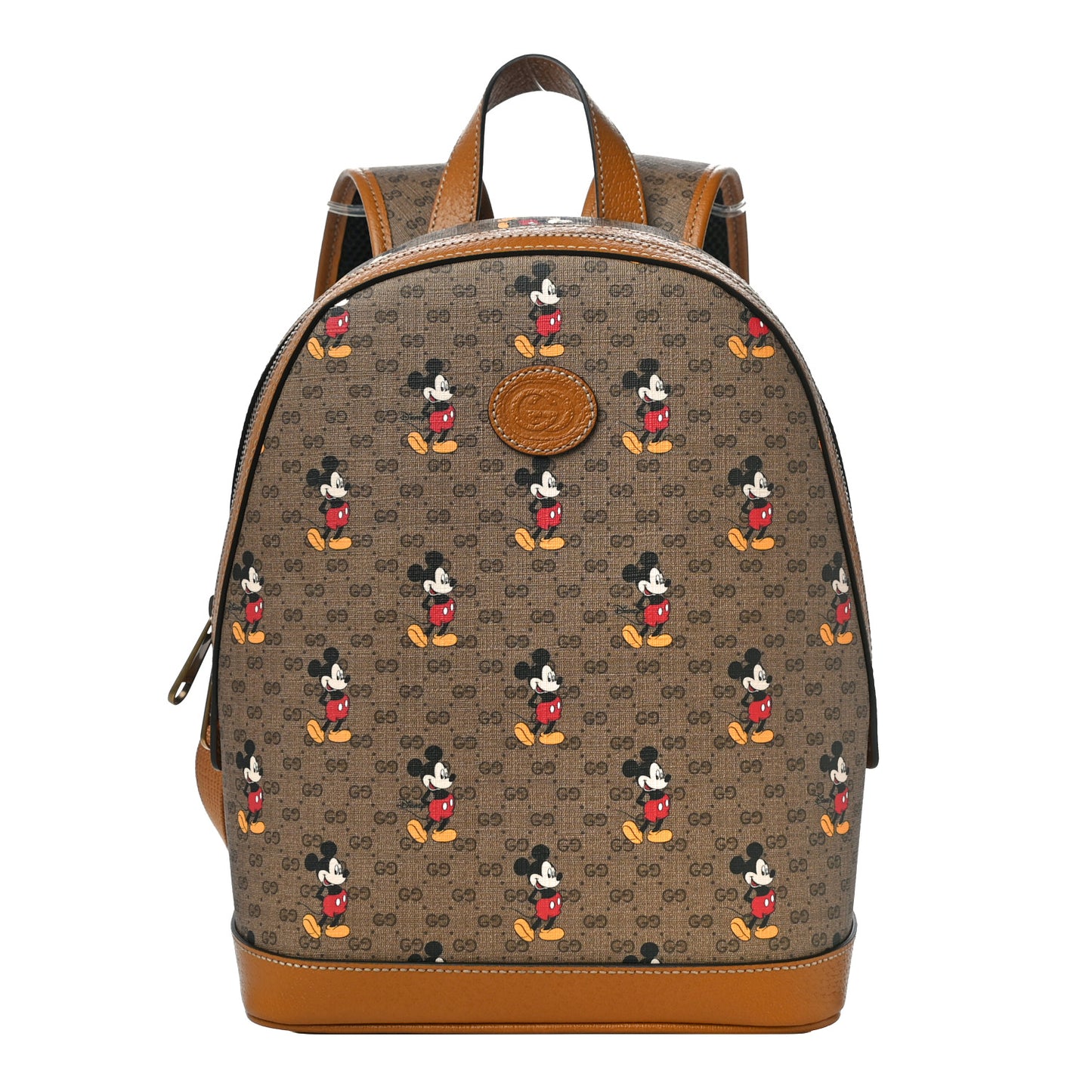 X DISNEY Mini Vintage GG Supreme Monogram Mickey Mouse Small Dome Backpack Beige Vintage Sun Oil
